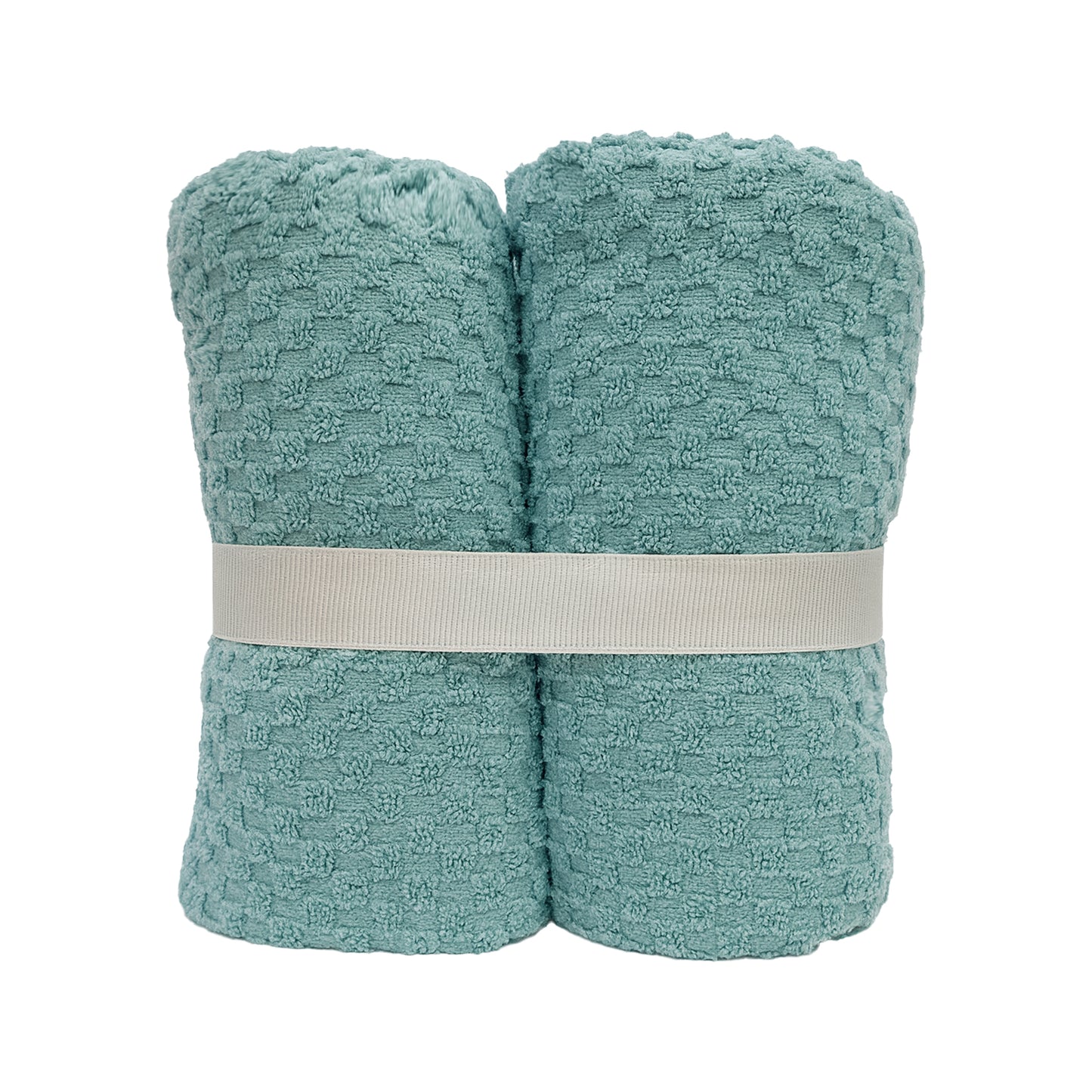Blue – Turban Towel Set (Pack of 2)