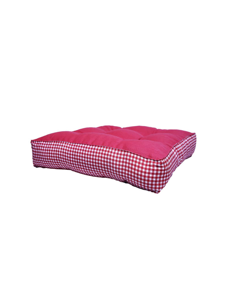 Floor Cushion (Check Red)