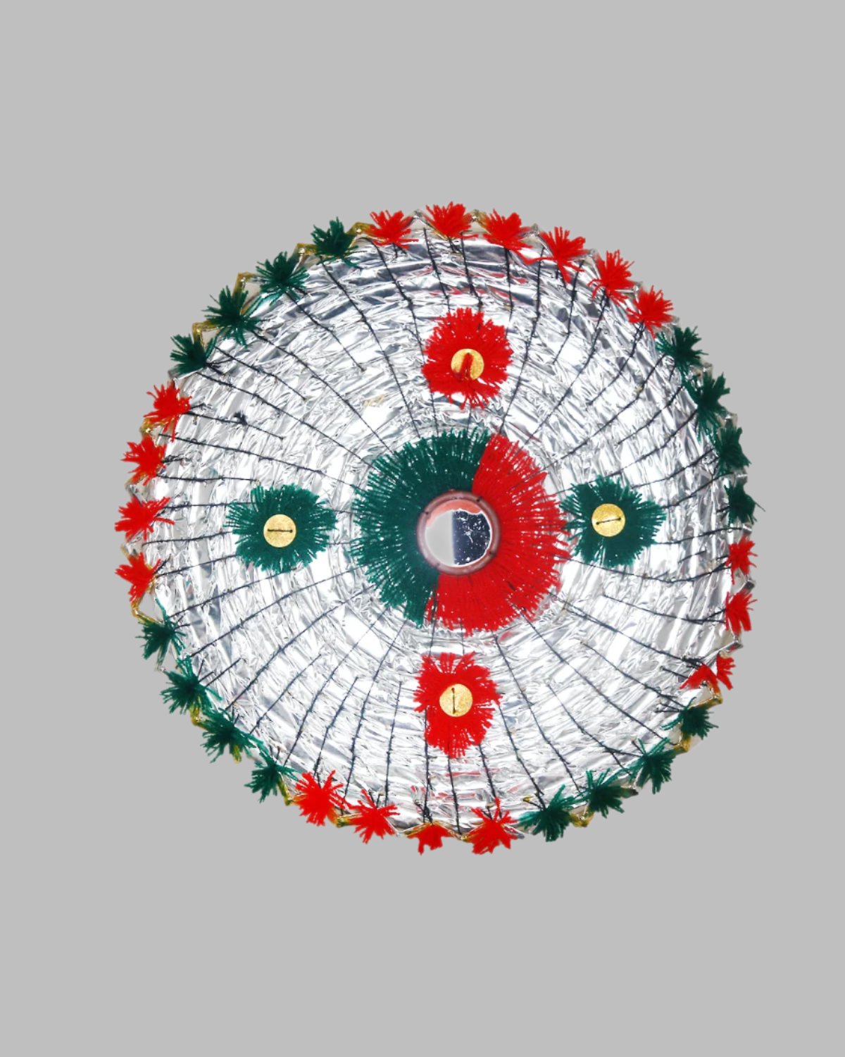 Silver Roti & Fruit Round Plate