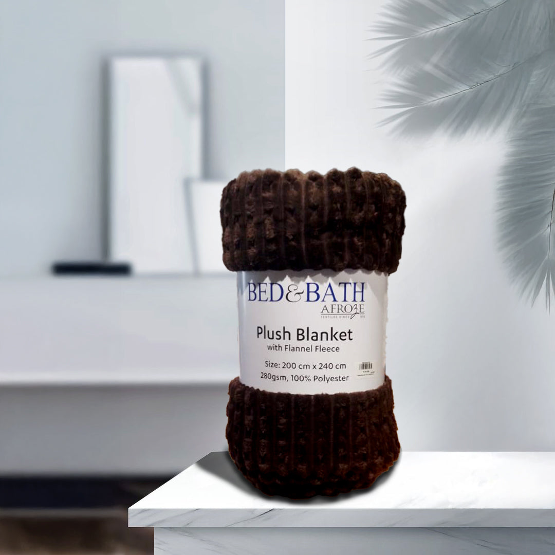 Plush Blanket – Flannel Fleece | Rich Brown