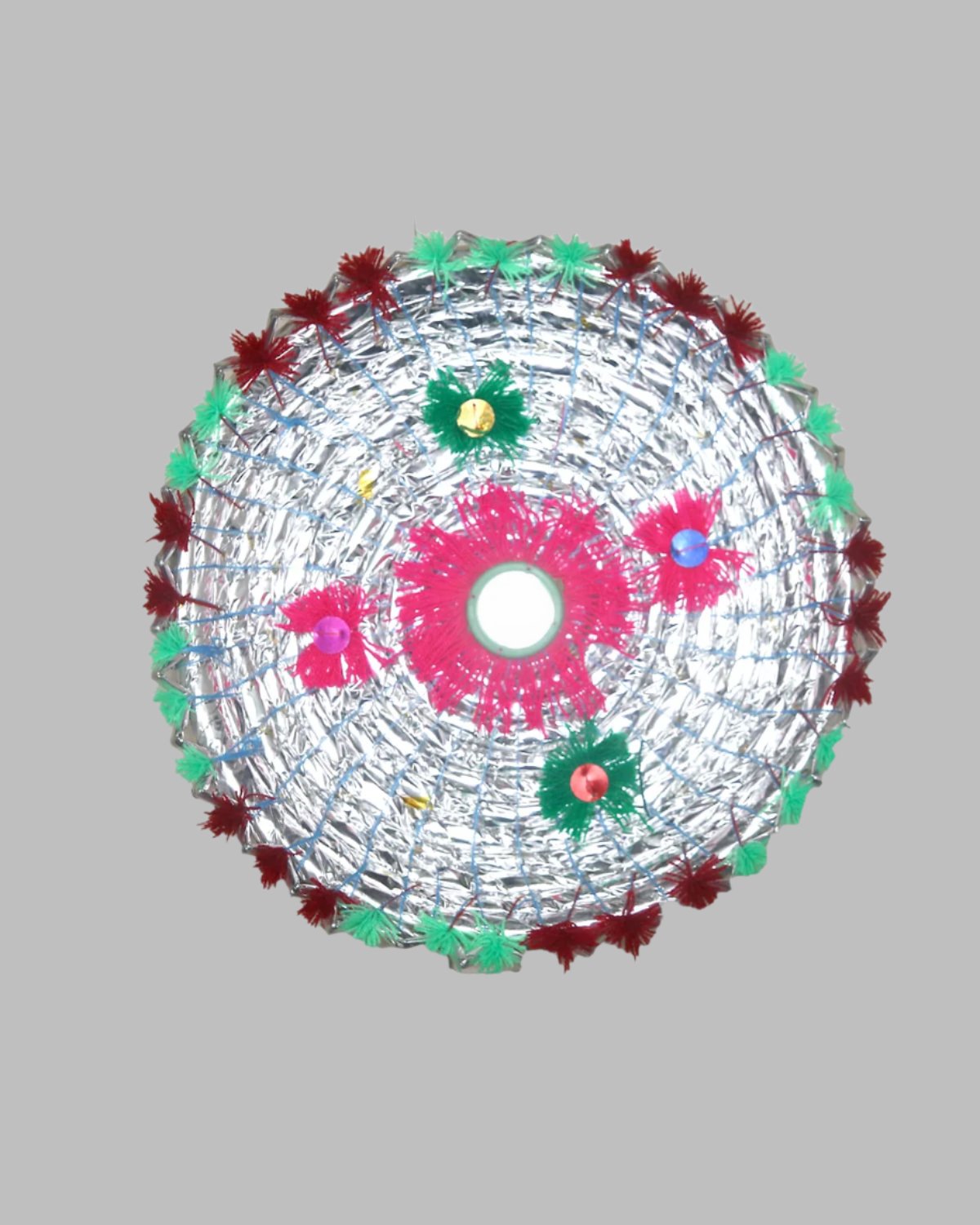 Silver Roti & Fruit Round Plate