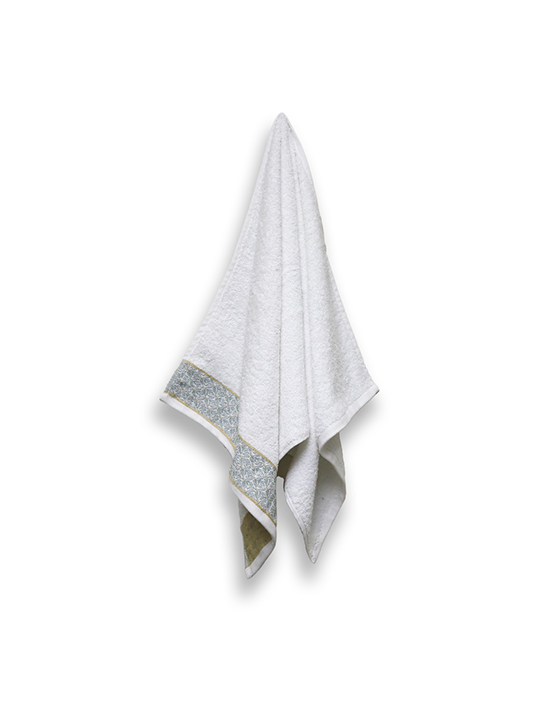 Hand Towel Jacquard Emb (White)
