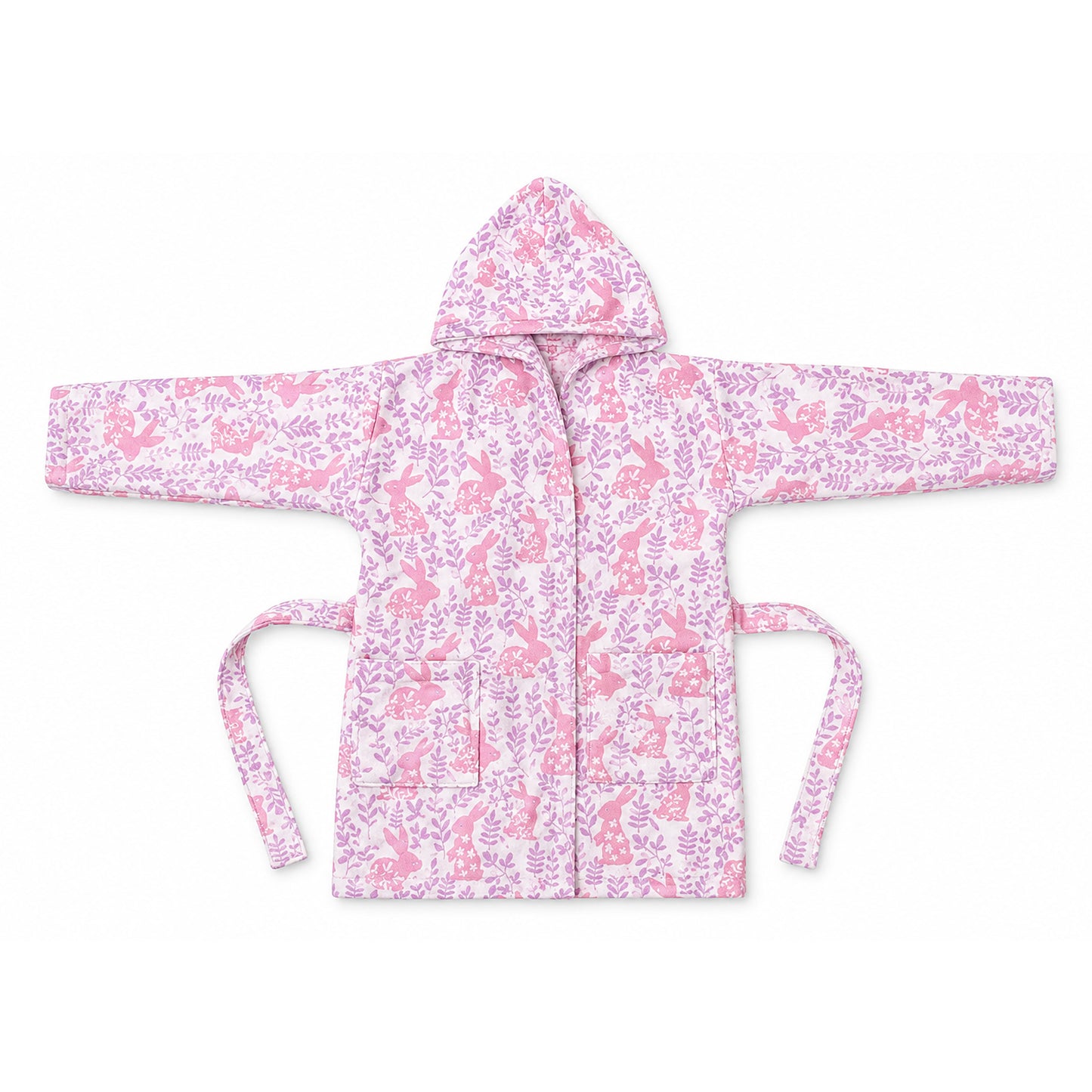 Baby Bathrobe (Printed) – Bunny Design (75 × 75 cm)