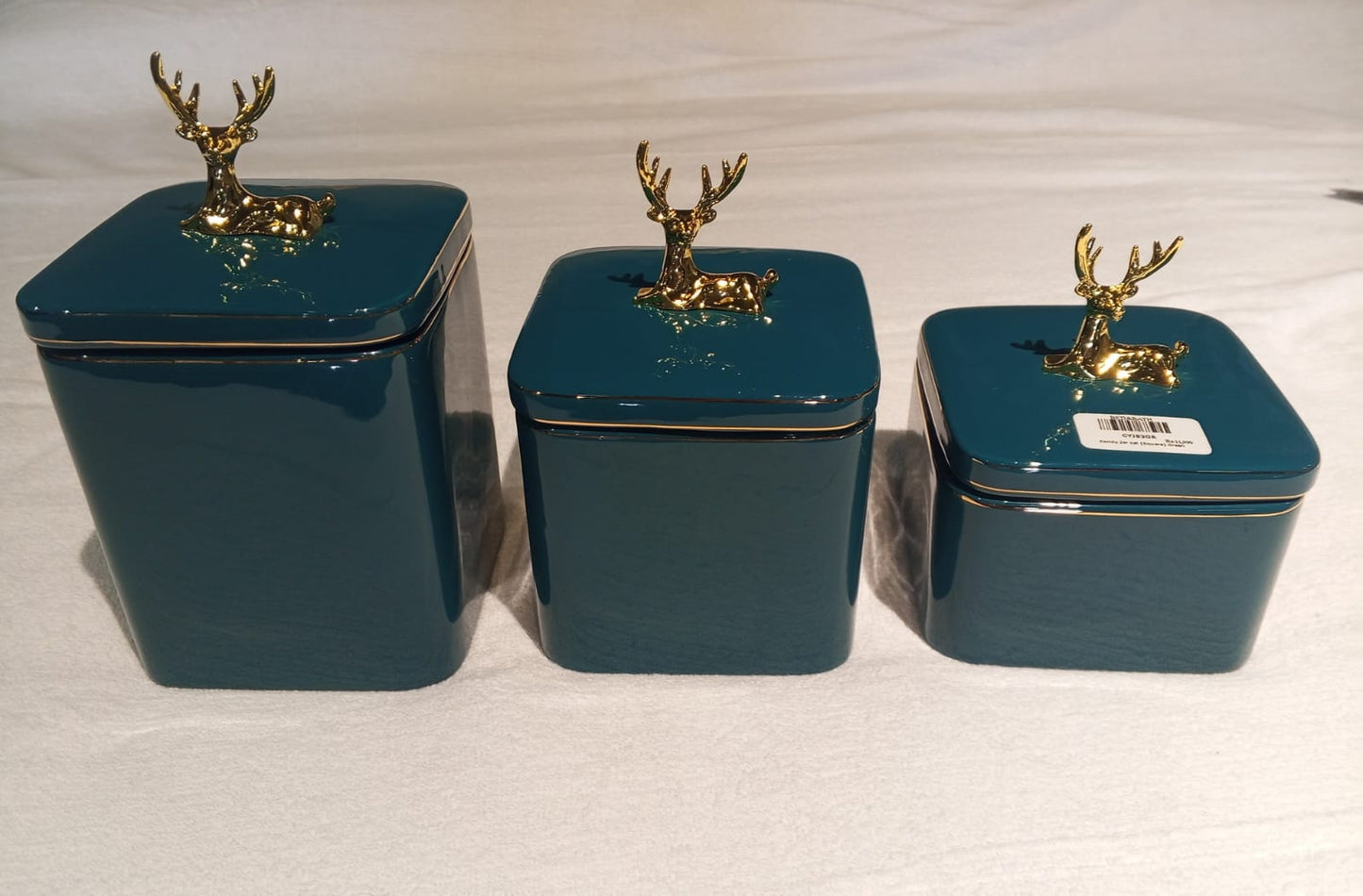 Candy Jar Set (Square) – Blue, 3-Piece | CYJS3BL