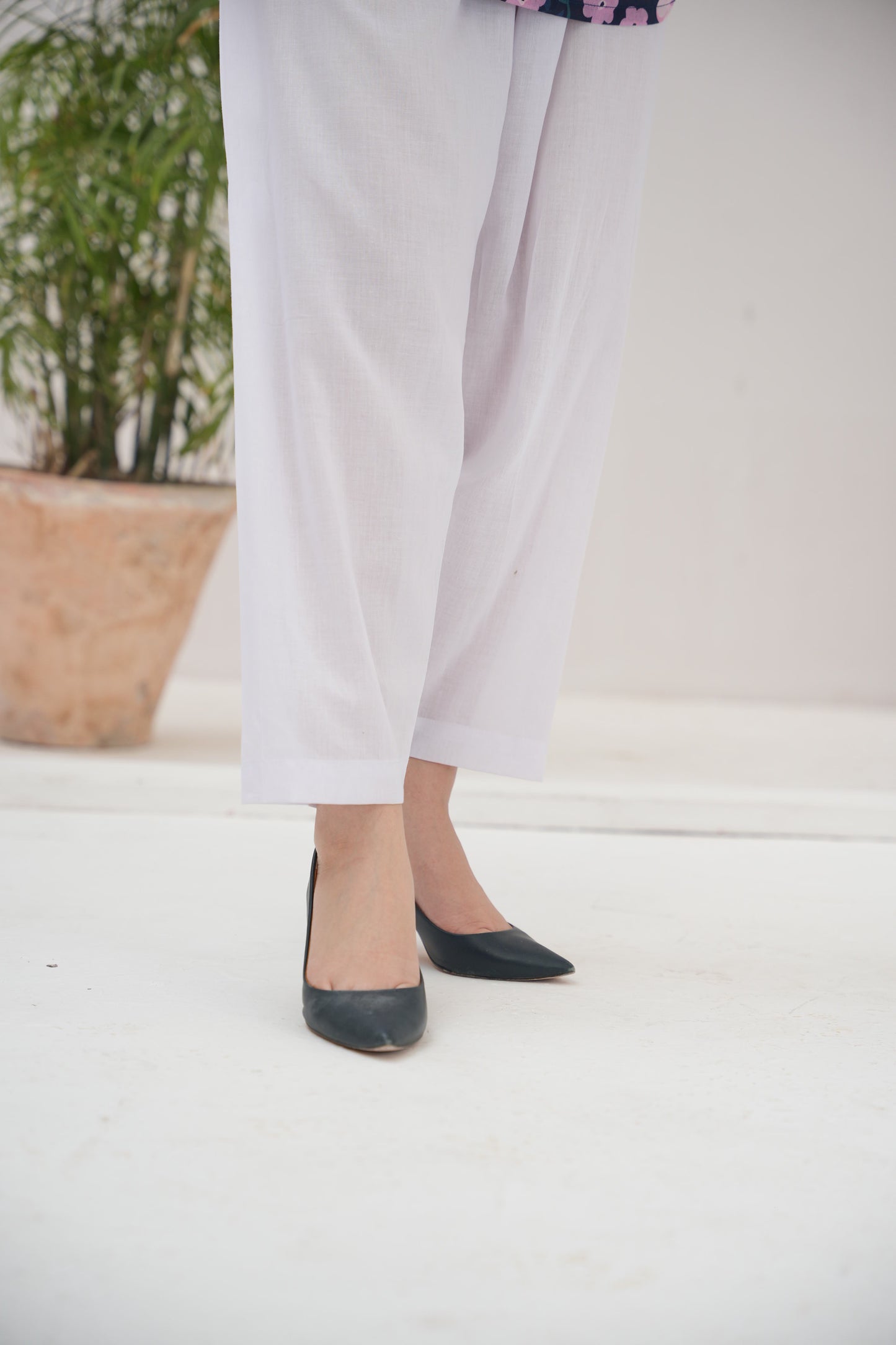 HL Lawn Trouser – White – 4 | By Hira Lari