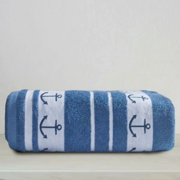 Beach Sheet Fancy – White & Blue