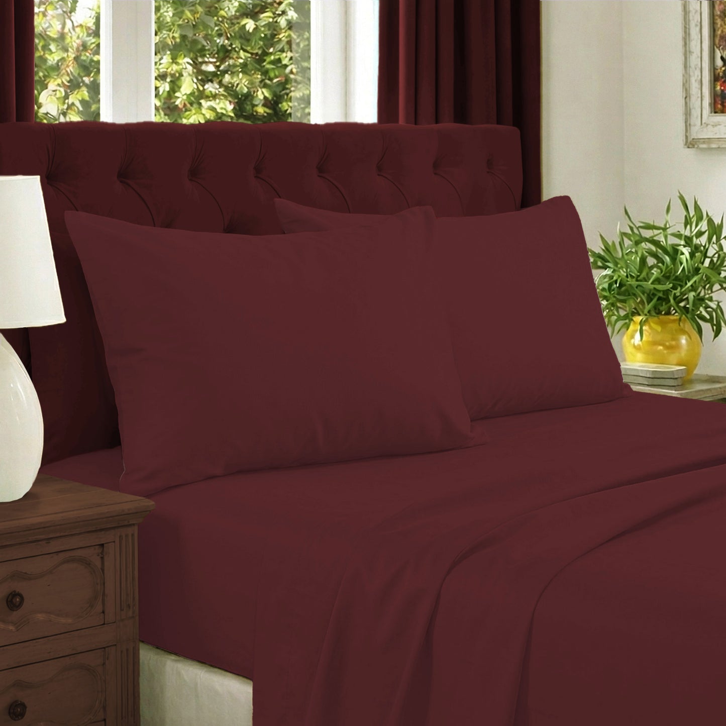 HL Dyed Sheet Set – Maroon