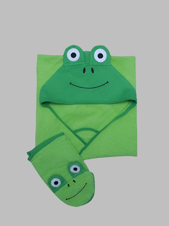 Frog Kid Bath Wrap & Hooded Bathrobe