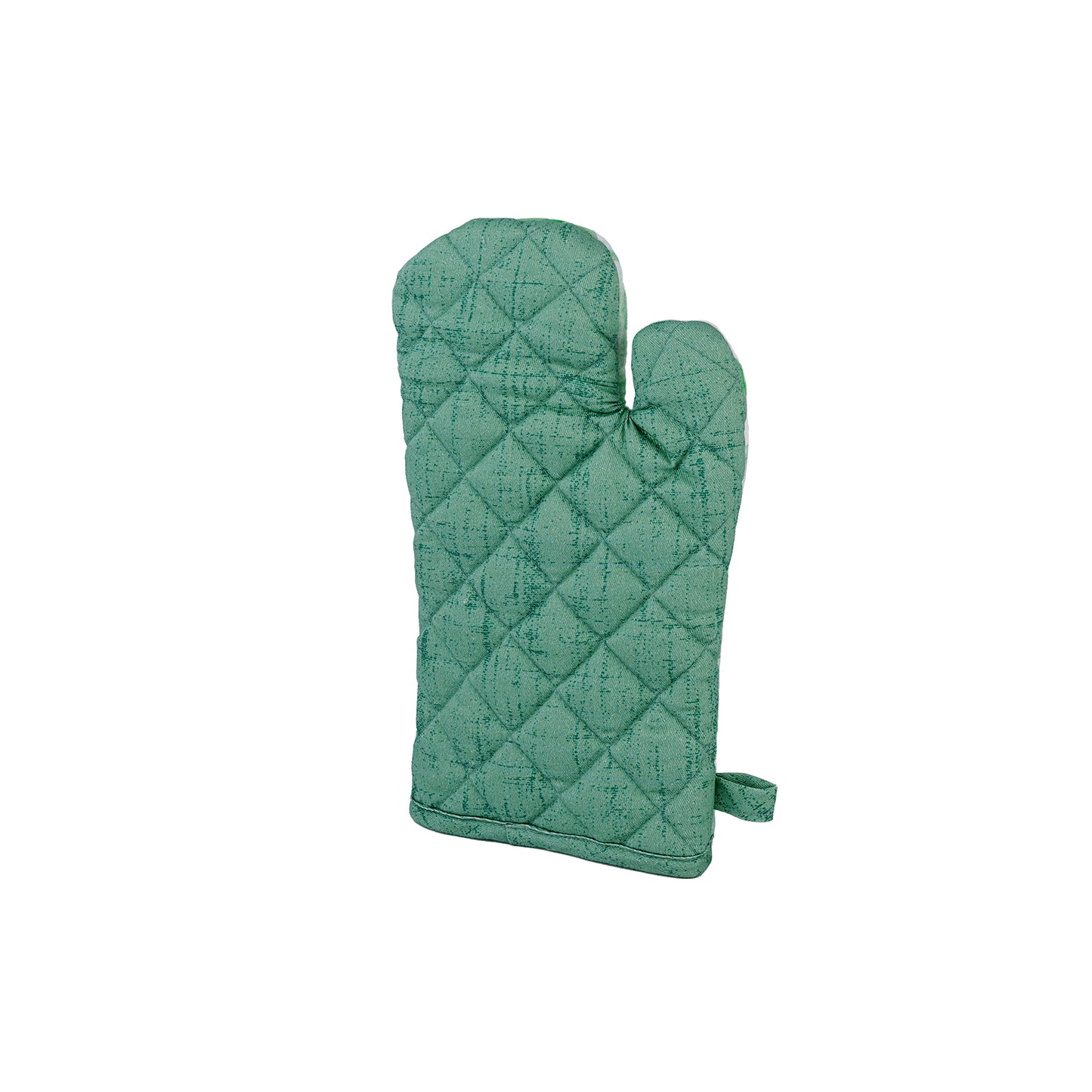 Kitchen Oven Mitt – Green | 12 x 7 Inches | 100% Cotton