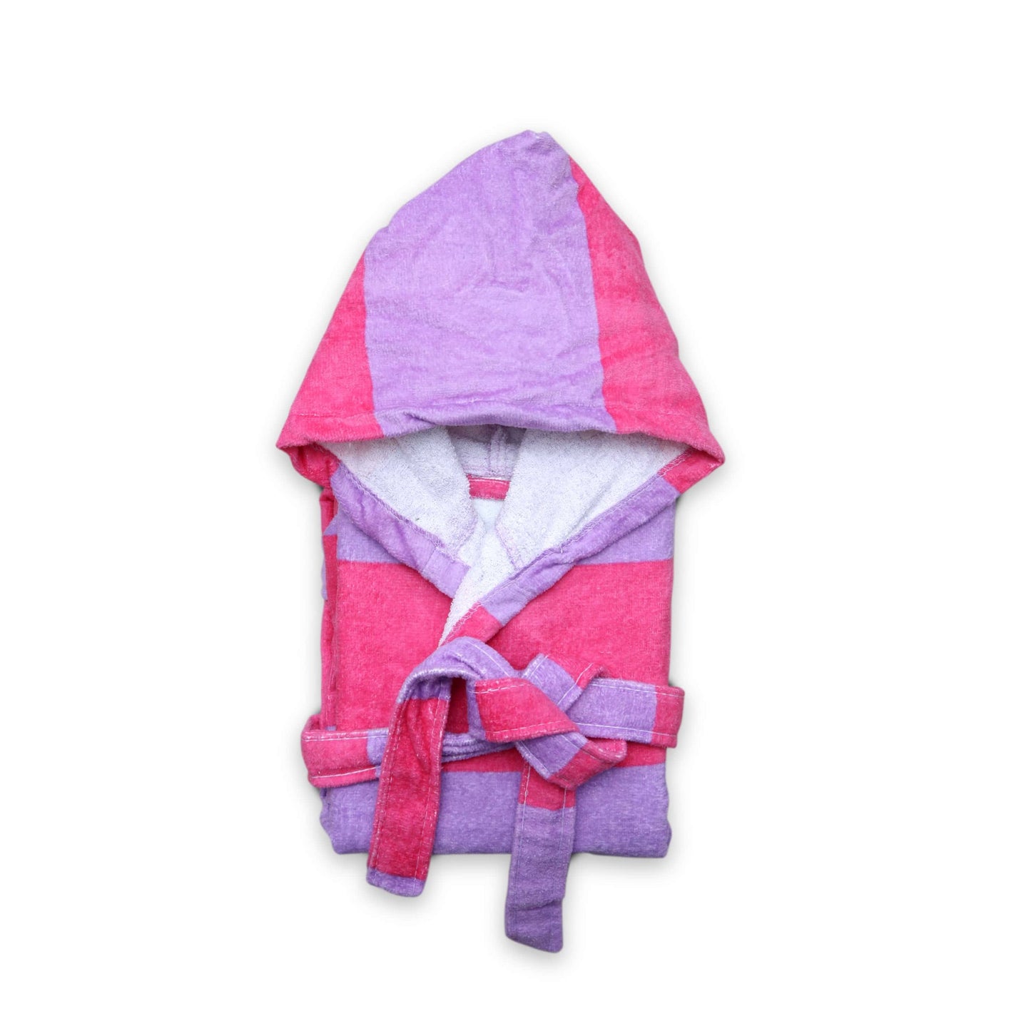 Kid Hooded Bathrobe 14-16 (Purple Stripe)