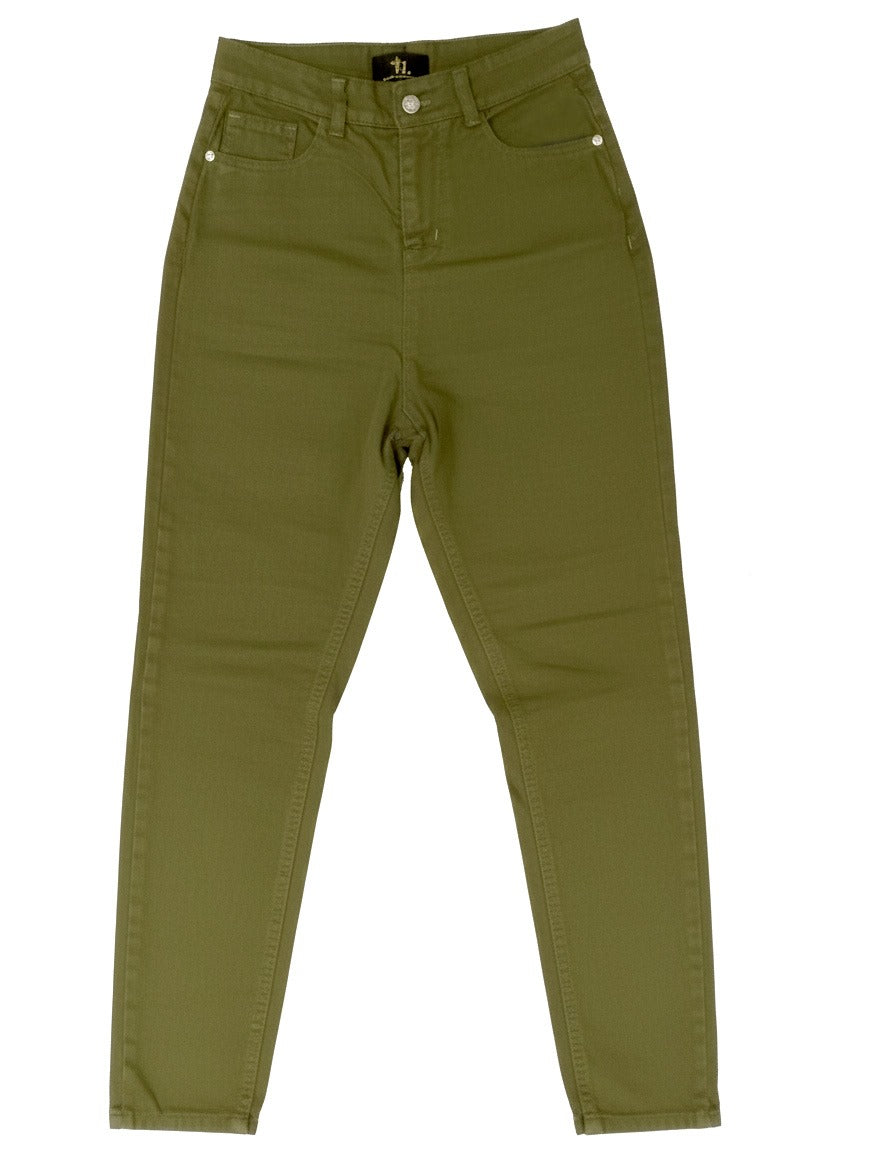 HL Denim Slim Fit Jeans – Classic Olive Green Stylish Denim