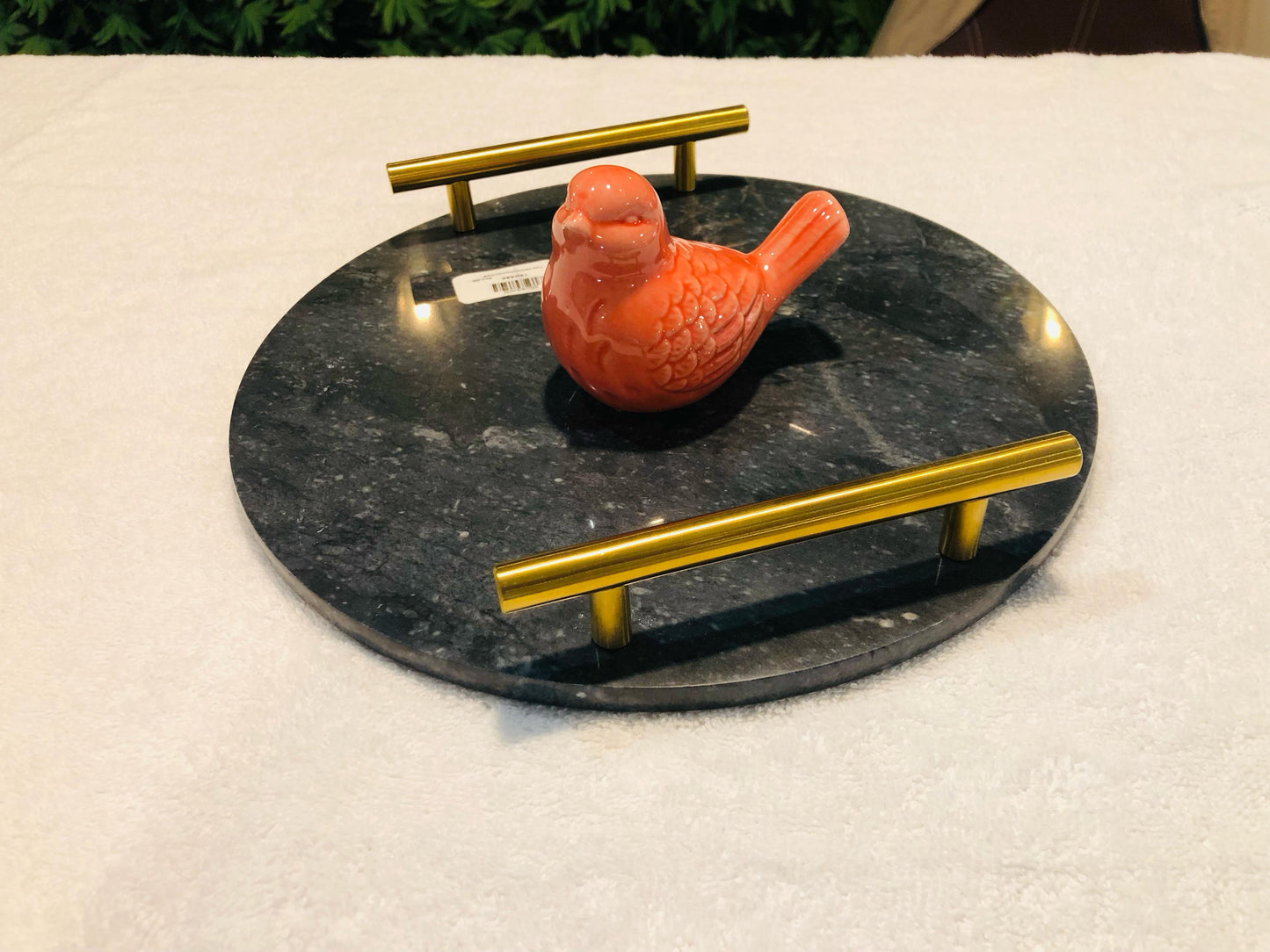 Marble Tray Round – Black | TRMSBK