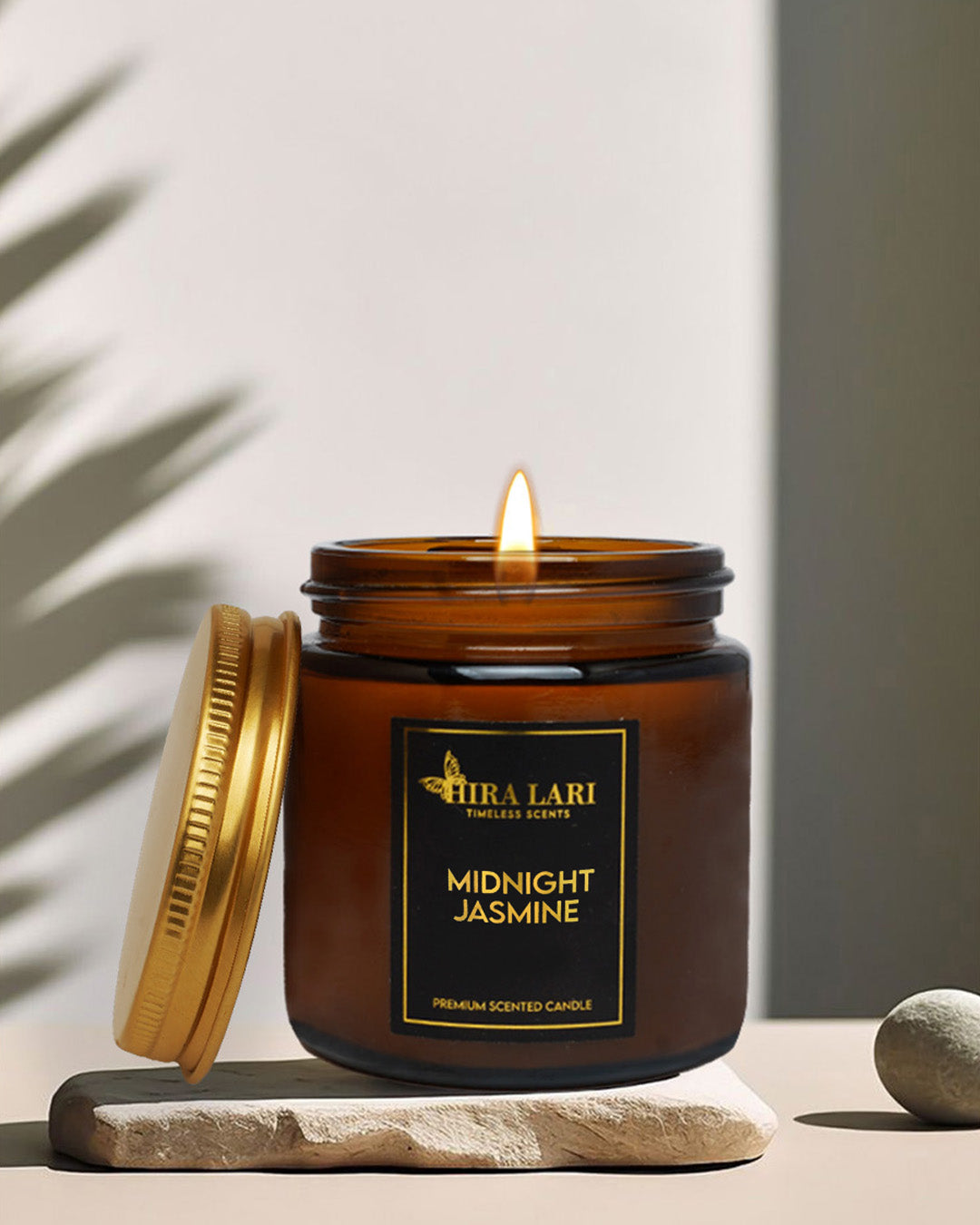 Midnight Jasmine Amber Candle Jar – Small