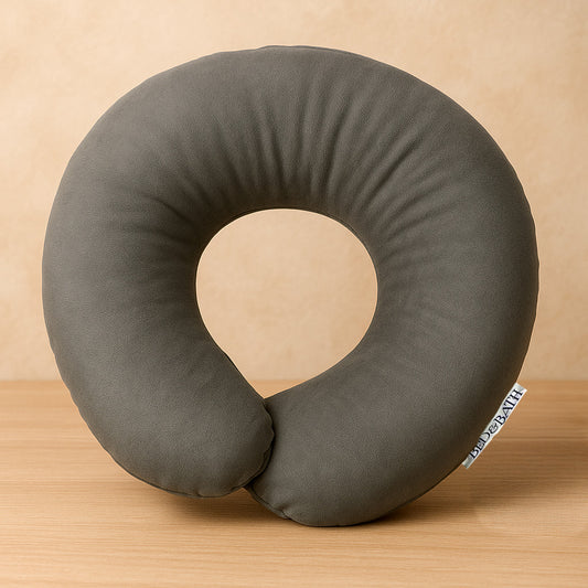 U-Shape Travel Neck Pillow – Velvet (Grey)