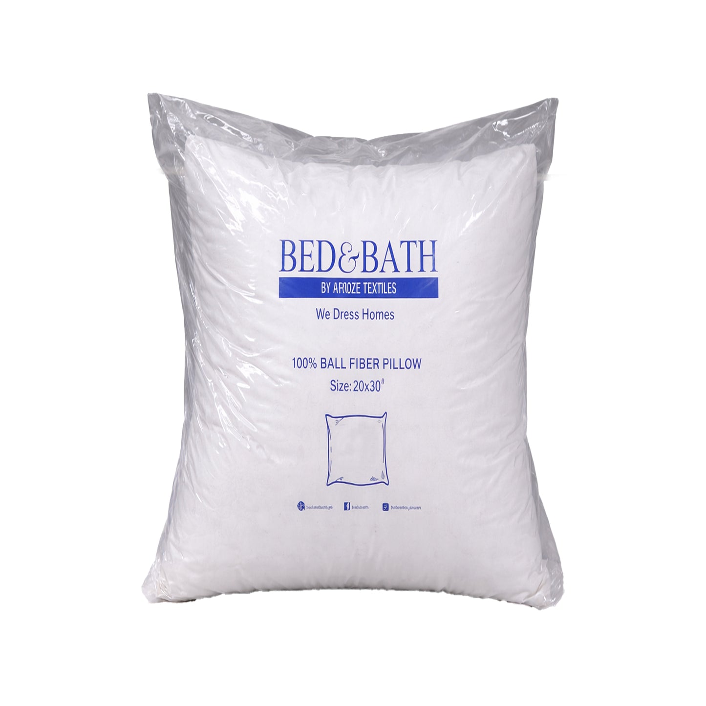 Premium Ball Fibre Pillow Insert – 20” x 30”