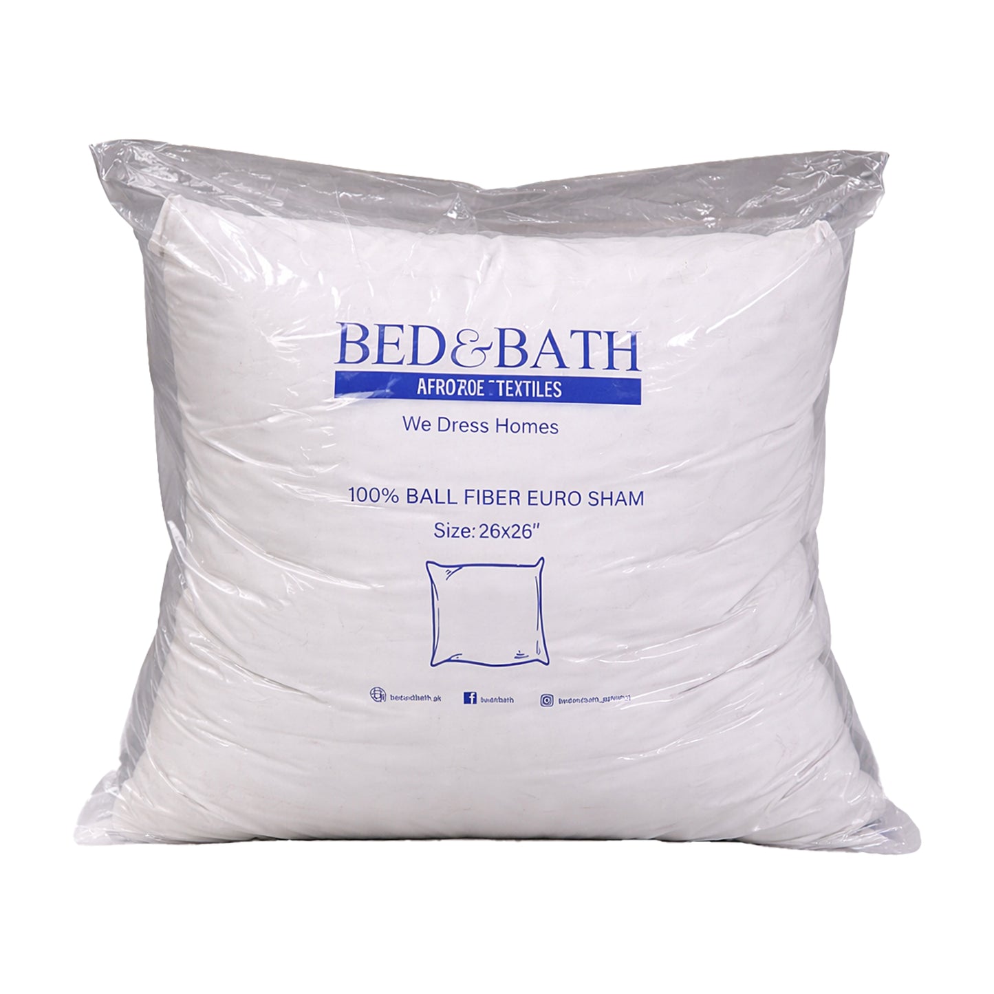 Premium Euro Sham Pillow Insert – 26” x 26”
