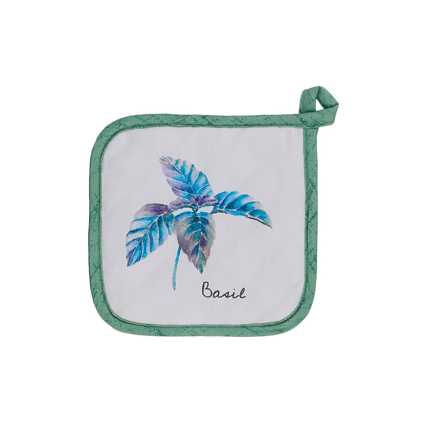 Kitchen Pot Holder – Green | 8 x 8 Inches | 100% Cotton