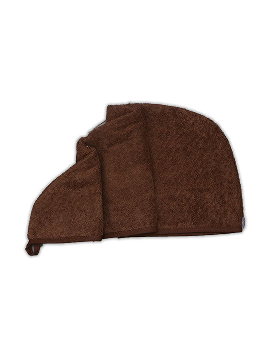 Brown – Turban Towel Set (Pack of 2)