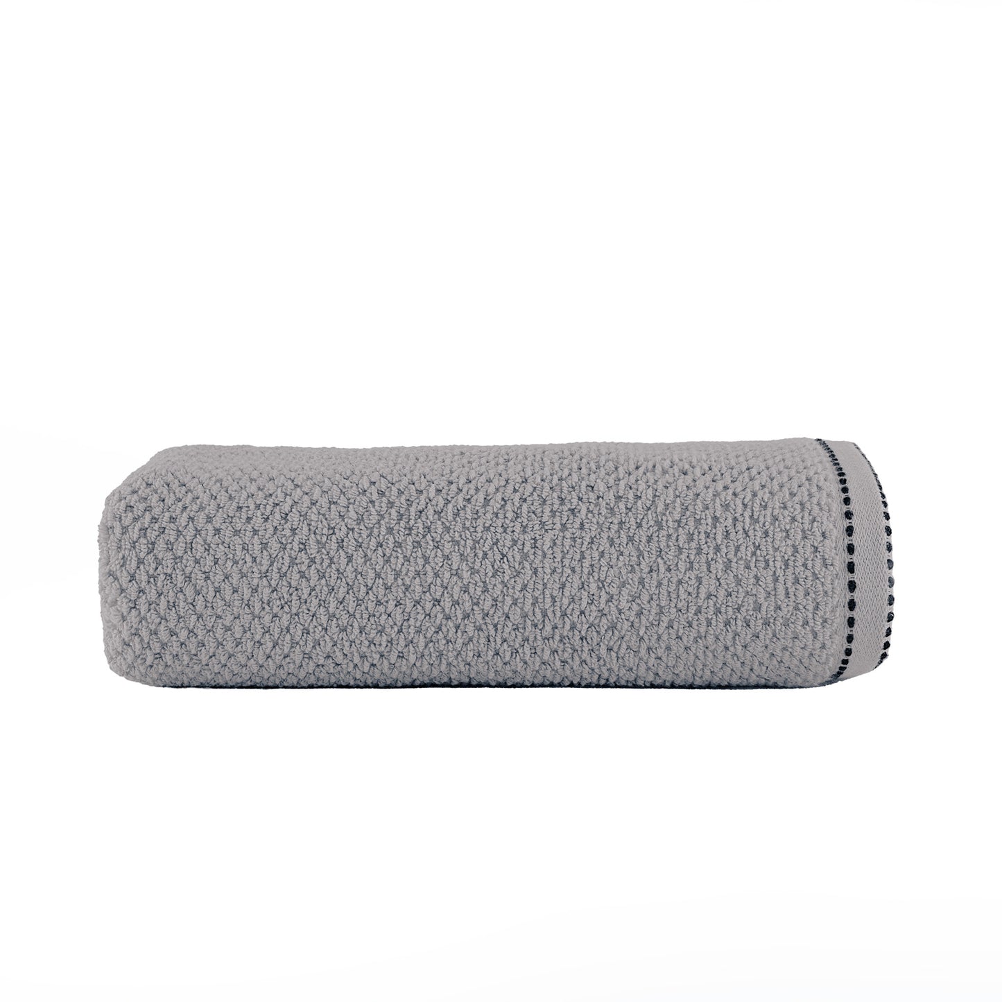 Silver Grey | HL Oxford Bath Towel – 600 GSM | Popcorn Texture Premium Cotton (70×140 cm)
