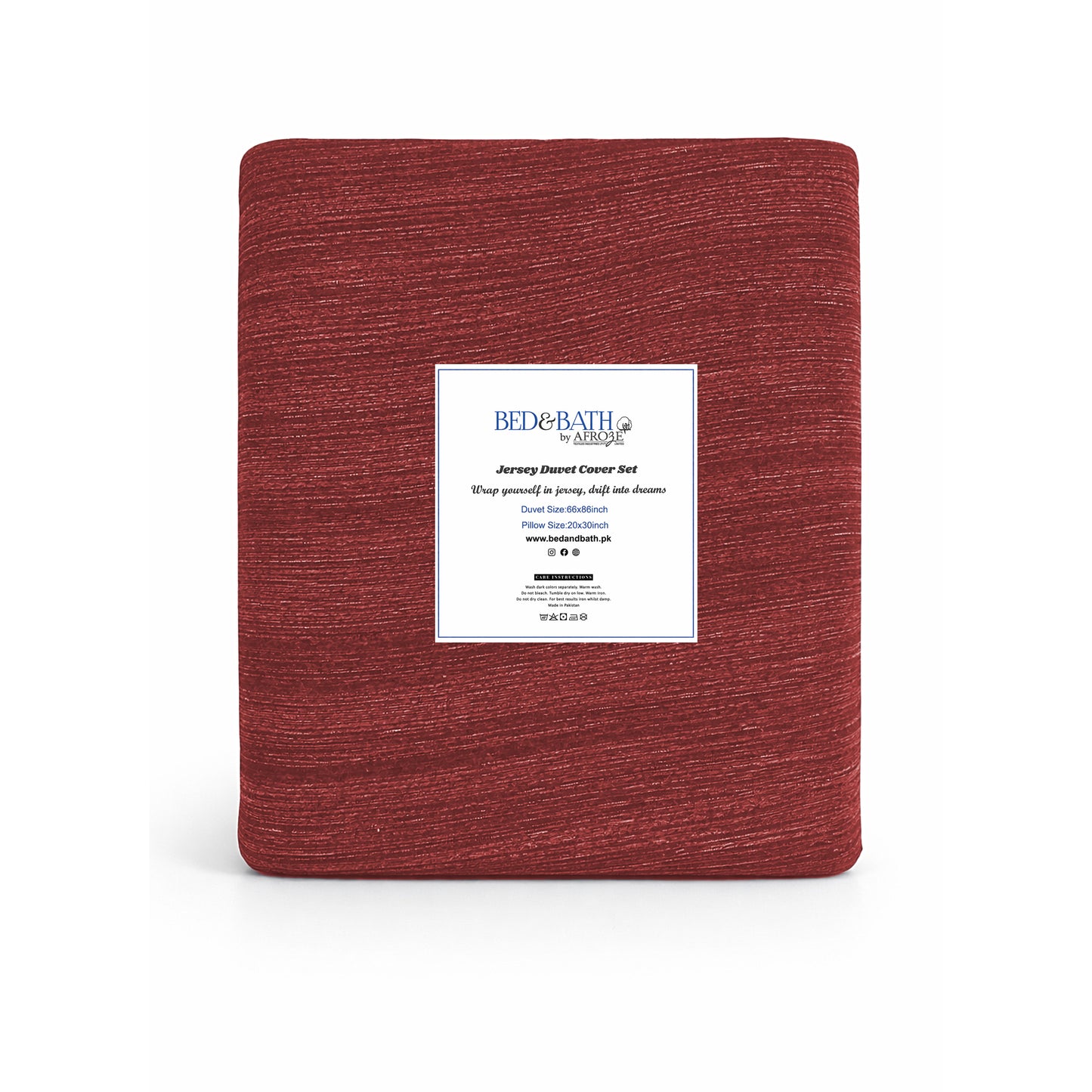 Jersey Duvet Cover Set – Luxury Soft Knit Bedding (Red)