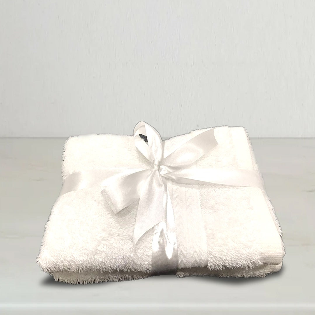 White | 2-Pack Guest Towel Set Dobby Fancy | TGT2WH1