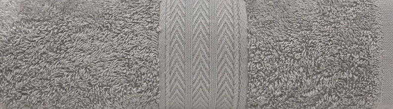 Grey | 4-Piece Dobby Fancy Towel Set | TWHB4GY1