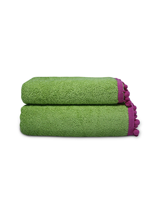 Hira Lari Tassel Hand Towel – Green - TL5010PPG
