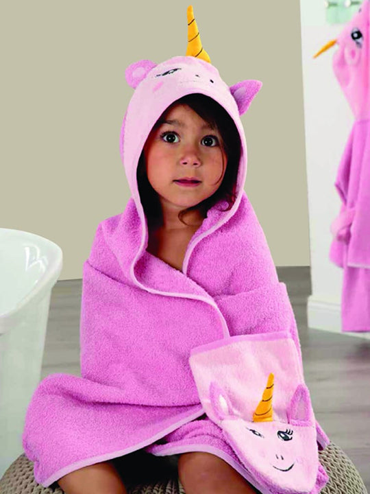 Unicorn Kid Hooded Bath Wrap