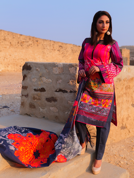 SICILY by Hira Lari Lawn - 3 Piece Unstitched Lawn Suit
