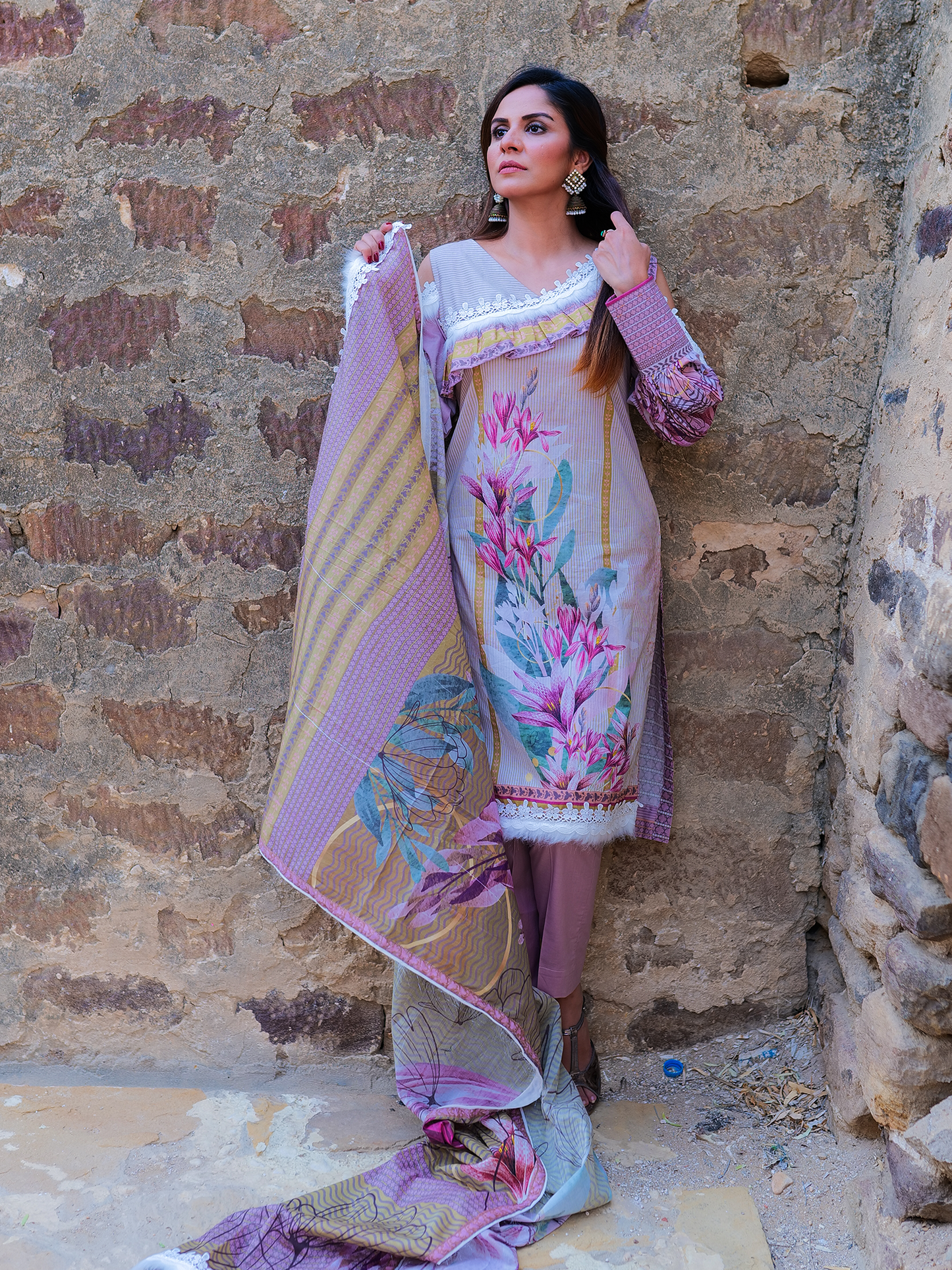 LILLY by Hira Lari Lawn - 3 Piece Unstitched Lawn Suit