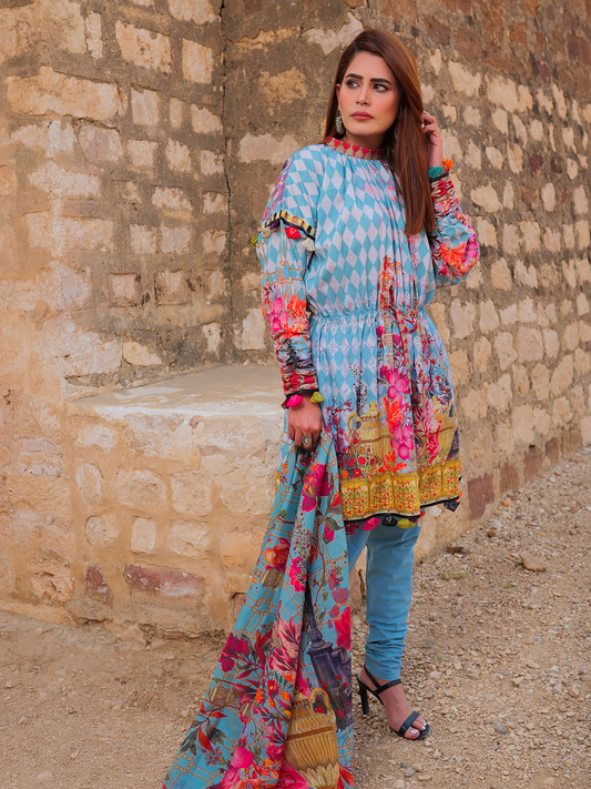 MARAKESH by Hira Lari Lawn - 3 Piece Unstitched Lawn Suit