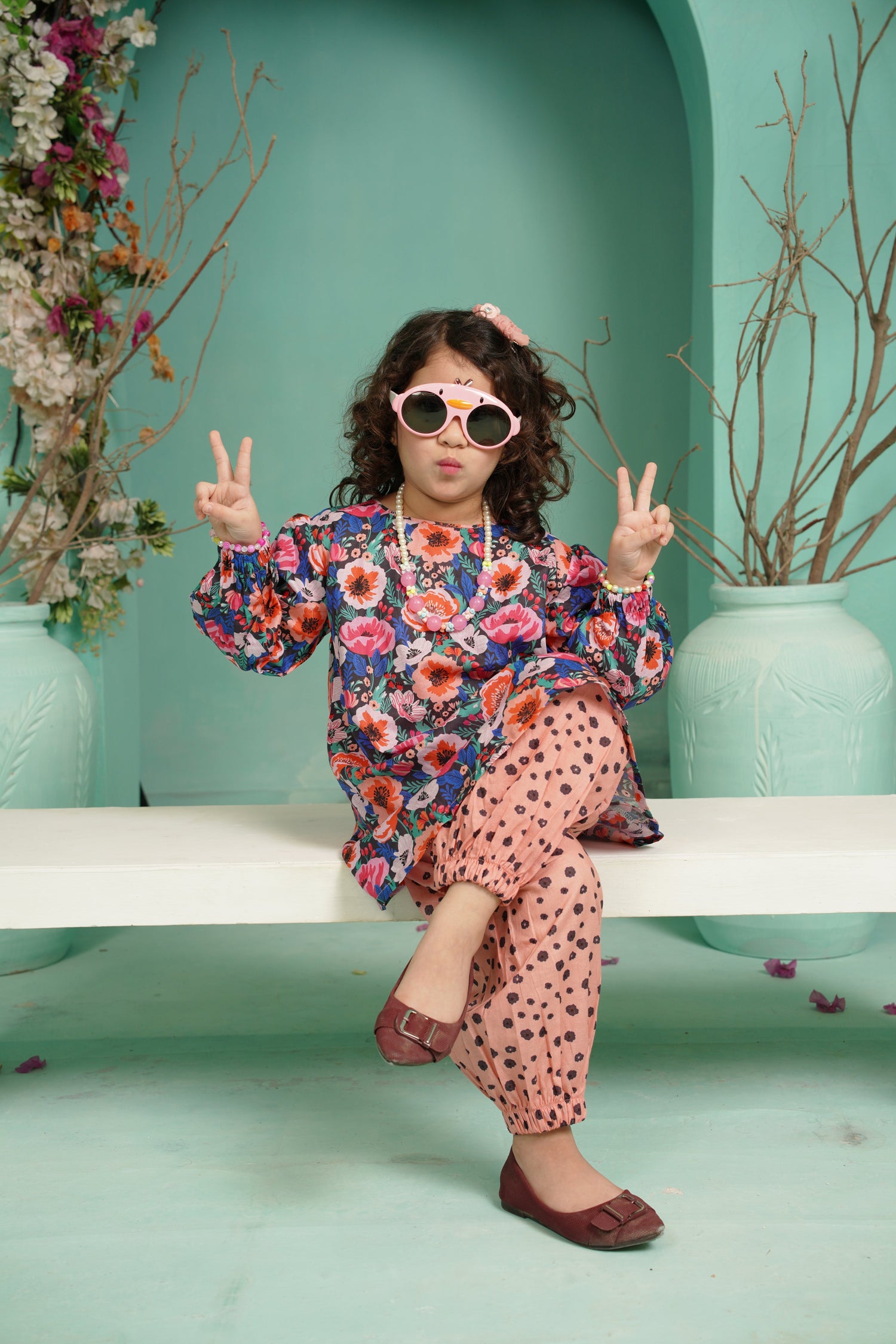 HL - Kids Stitched 2 Pcs Lawn Suit