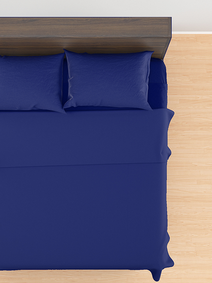 Hotel Collection Flat Sheet Set (Navy Blue)