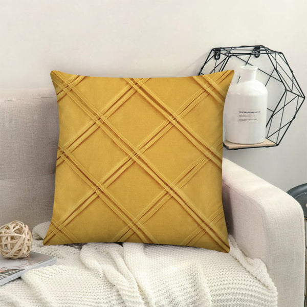 Fancy Cushion Cover (Mustard)