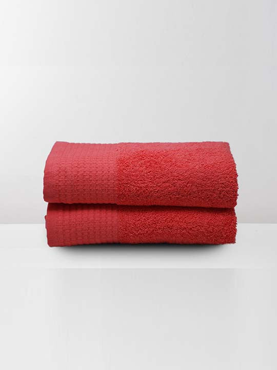 Orange - 2-Piece Hand Towel Set