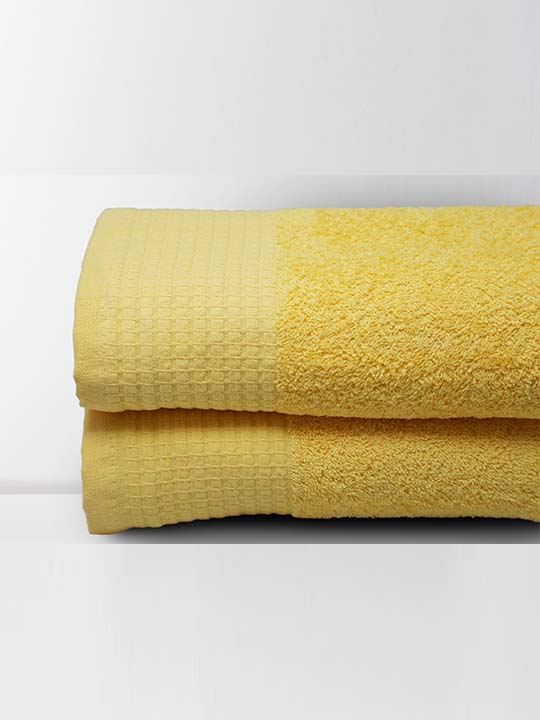 Yellow - 2-Piece Hand Towel Set