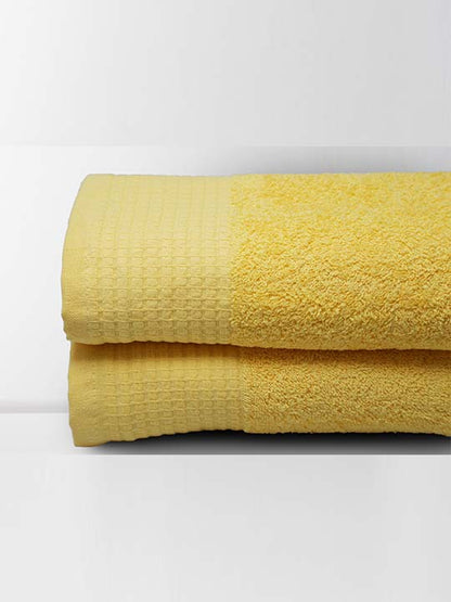 Yellow - 2-Piece Hand Towel Set
