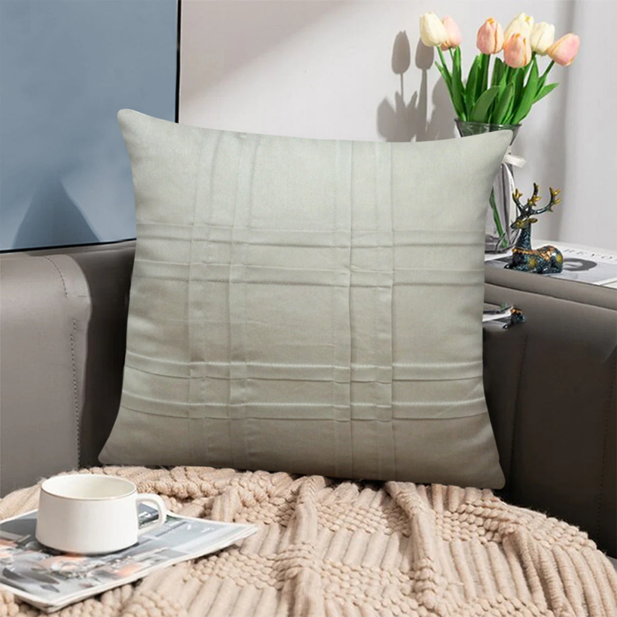 Fancy Cushion Cover (Cream)