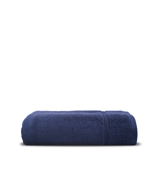 Single Bath Sheet Emb. Zero Twist Navy