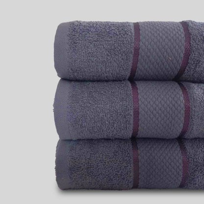 Grey Towel Set Fancy (Pk of 3)