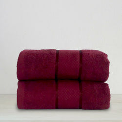 Maroon Hand Towel Set Fancy (Pk of 2)