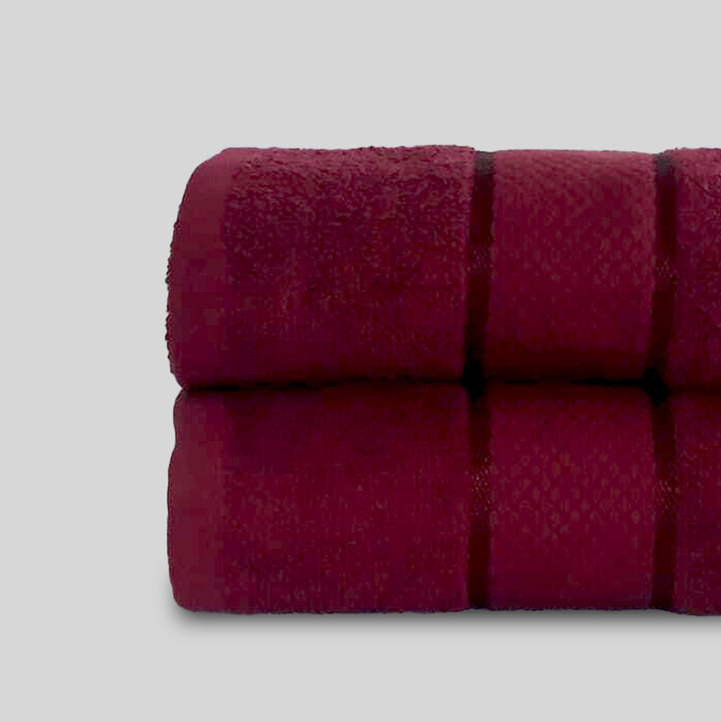 Maroon Hand Towel Set Fancy (Pk of 2)