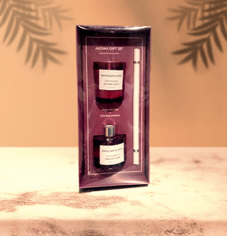 Maple Leaf & Apple – Aroma Gift Set (Scented Candle & Reed Diffuser)