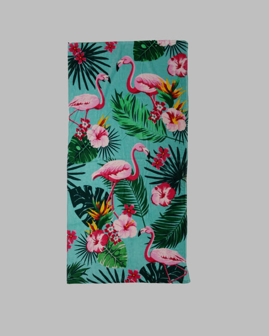 Adult Beach Towel (Flamingo )