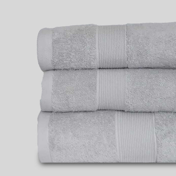 Silver Bath Towel Set Fancy (Pk of 3)