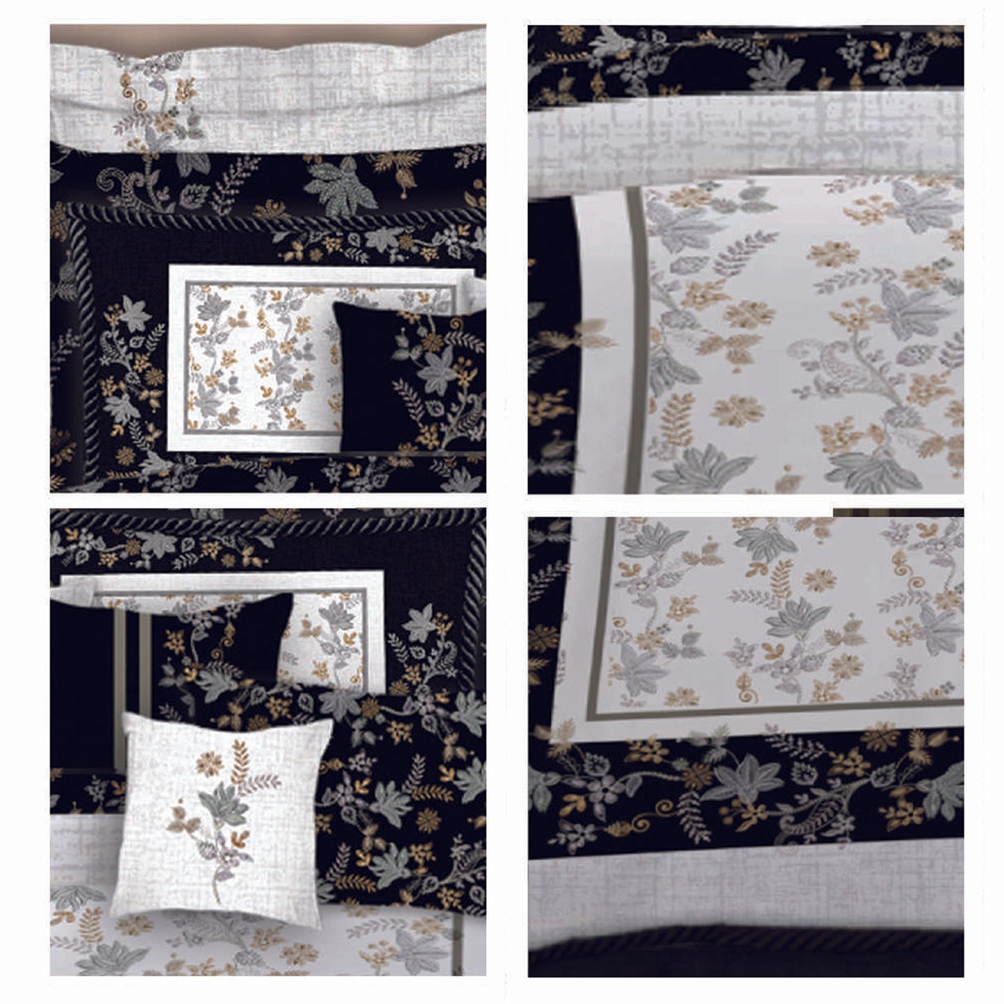 "Charm" Embroidered 14-Piece Bridal Bedding Set