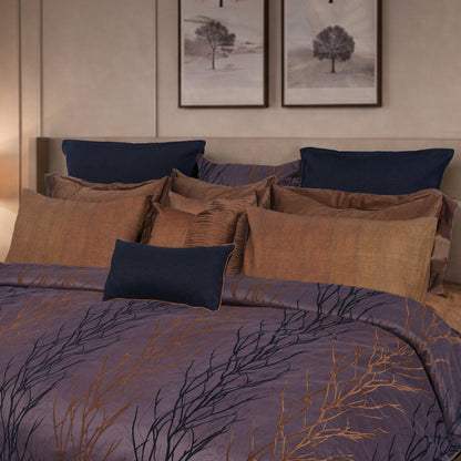 Brown Royale HL Signature Luxury Bed Linen Set by Hira Lari