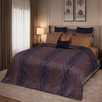 Brown Royale HL Signature Luxury Bed Linen Set by Hira Lari