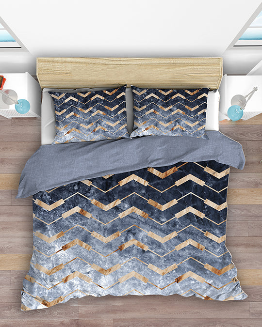 King Quilt Cover Set (Marble)