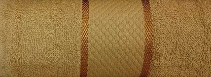 Fancy Three Pieces Towel Set in Mustard - Pack of 3